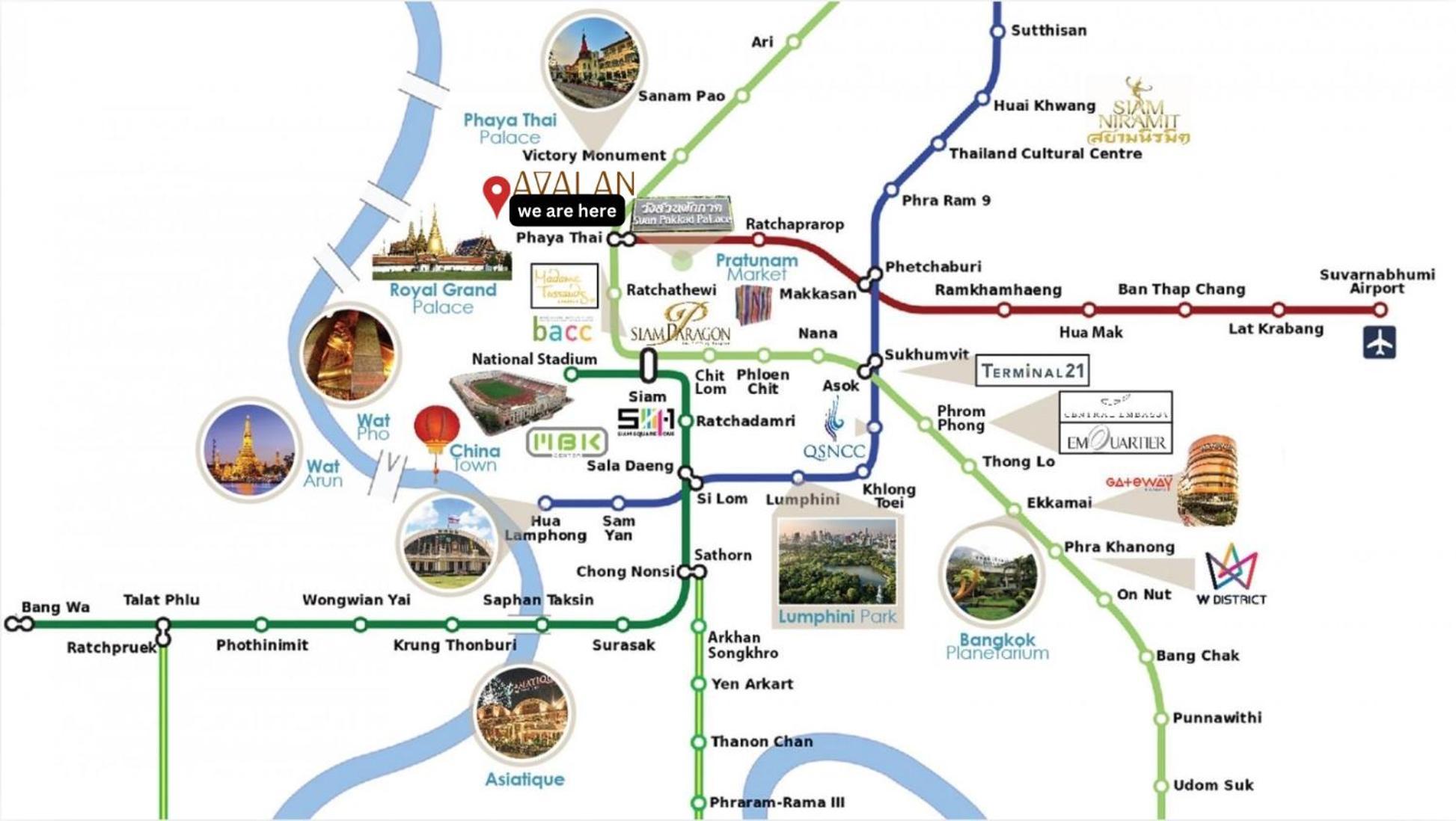 Avalan Phayathai Airport Link Bangkok Exteriör bild